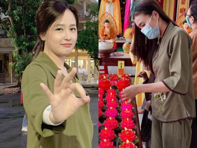 Đời sống Showbiz - Mai Phương Thúy, Ninh Dương Lan Ngọc được khen ăn mặc chuẩn mực khi đi chùa