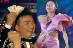 Giải trí - Hoài Linh, Thủy Tiên, Mr. Đàm diễn trước hàng nghìn khán giả: Người gặp sự cố rách váy, người được tặng xấp tiền dày
