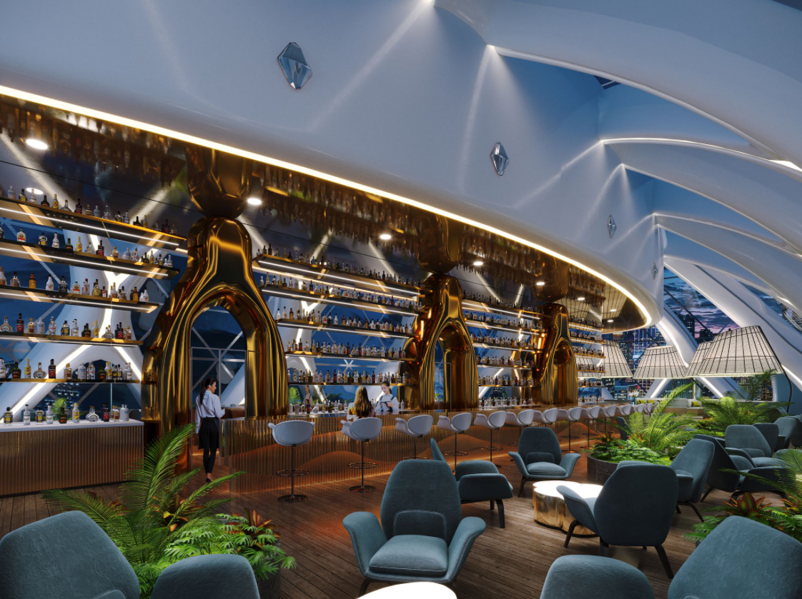 Sky Bar cao bậc nhất Hải Phòng với không gian đẳng cấp 5 sao quốc tế là nơi tôn vinh trải nghiệm của ngũ quan.