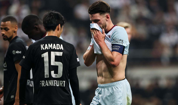 Declan Rice thất vọng sau cú sốc bị loại khỏi Europa League
