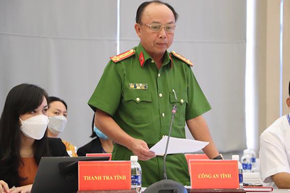 Đại tá Trần Văn Chính, Phó Giám đốc Công an tỉnh Bình Dương, thông tin về vụ trộm hàng loạt thiết bị máy X-quang