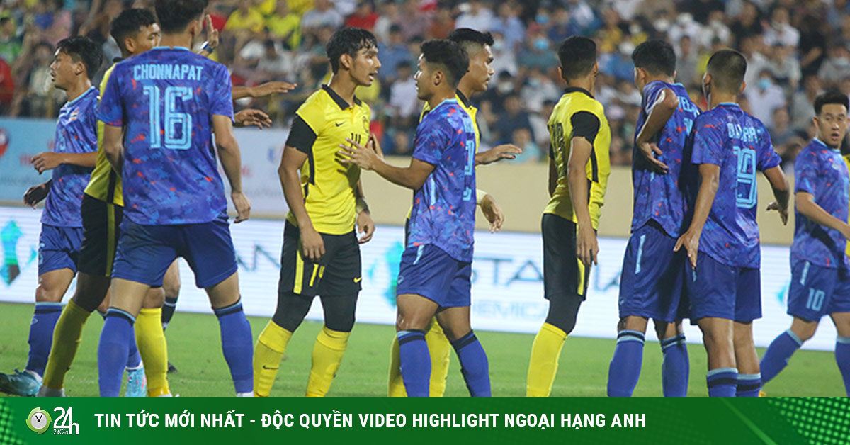 Thailand and Malaysia U23 players almost got into a fight, clashing fiercely like martial arts