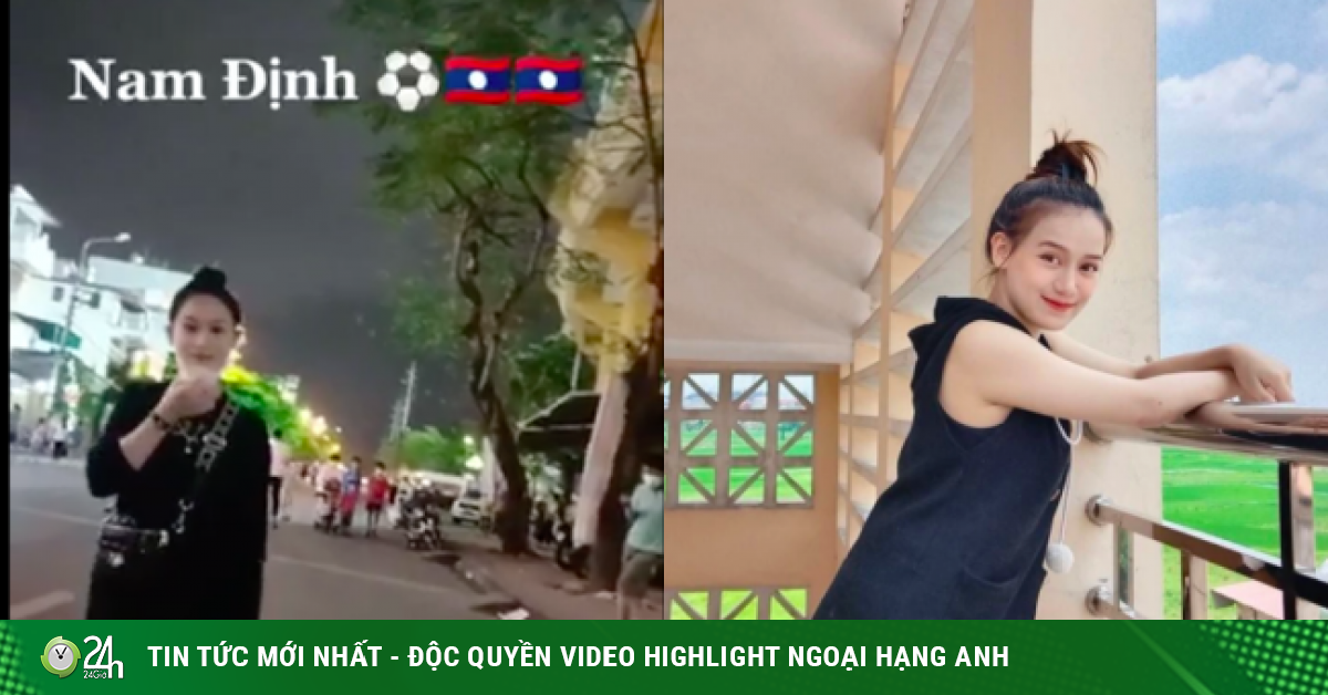 The identity of the Laotian female student attracts attention with a 15-second clip outside Thien Truong yard-Young People