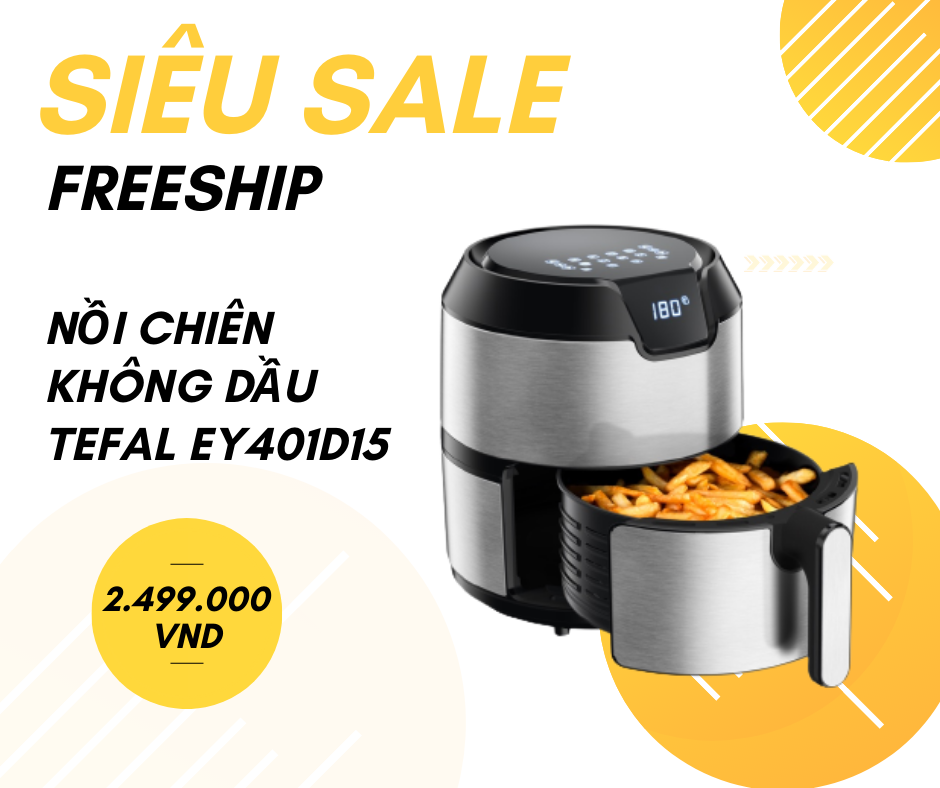 Nồi chiên không dầu Tefal dung tích 4,2L đang được giảm nửa giá chỉ còn 2.499.000 đồng, chị em còn không mau chốt đơn ngay!