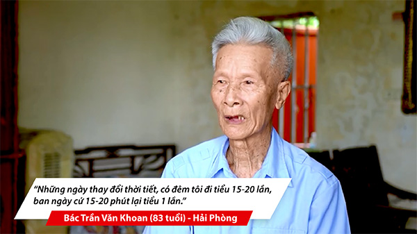 Bác Khoan tâm sự về tình trạng tiểu đêm, tiểu nhiều lần
