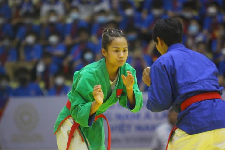 Breaking out the first gold medal of the Vietnamese team at SEA Games 31: Hot girl Kurash scored - 1