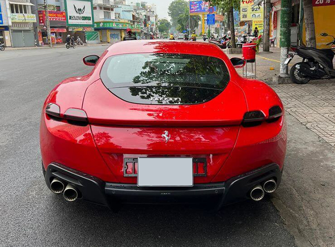 Mr. Dang Le Nguyen Vu personally drove the Ferrari Roma - 5 . supercar