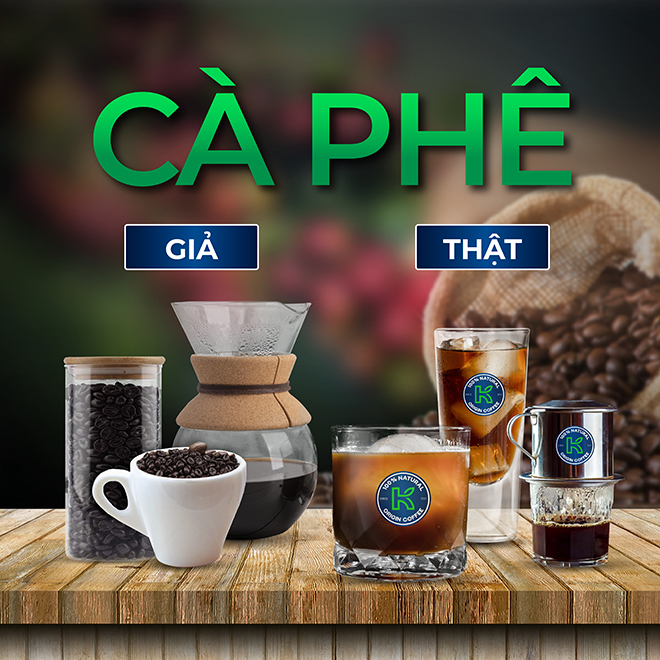 Sự khác biệt dễ nhận biết giữa ly cà phê pha trộn và cà phê nguyên chất.