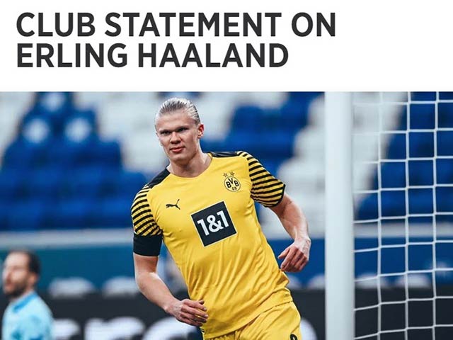 CHÍNH THỨC: Man City xác nhận Haaland gia nhập từ Dortmund