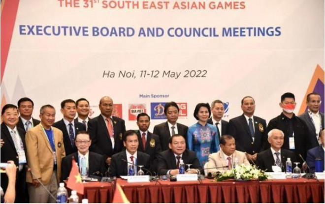 Các đại biểu tham dự cuộc họp của Hội đồng Thể thao Đông Nam Á trong sáng 12/5