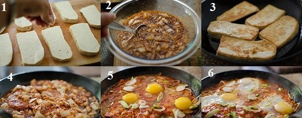 Delicious Korean-style fried egg tofu dish - 1