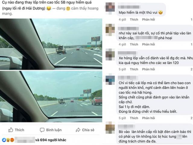 Tin tức trong ngày - Ô tô dừng giữa cao tốc để sửa xe, tài xế nhận “mưa” chỉ trích