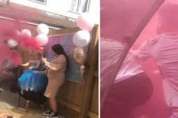 Bạn trẻ - Cuộc sống - Clip: Bữa tiệc tiết lộ giới tính rơi vào hỗn loạn vì điều này