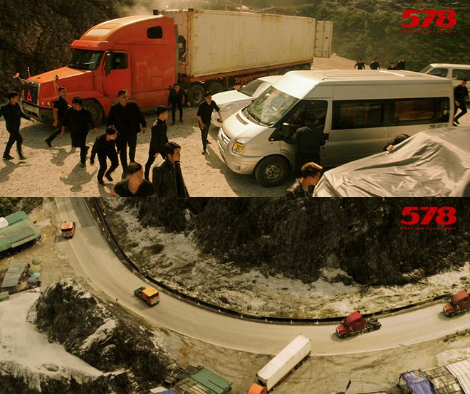 Vietnamese Movie 18+: The scene of chasing a container truck on Da Trang Pass makes everyone " stop heart"  - 3