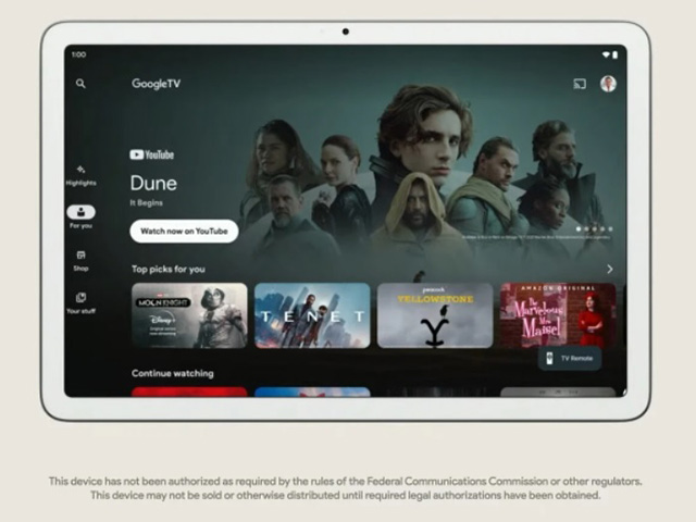 Thời trang Hi-tech - Google "nhá hàng" chiếc máy tính bảng đầu tiên