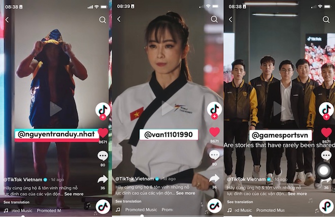 Một vài clip ngắn khuấy động SEA Games 31 trên TikTok.