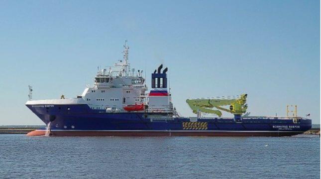 Ukraine tuyên bố bắn trúng tàu hậu cần Vsevolod Bobrov của Nga. (Ảnh: Severnaya Verf)