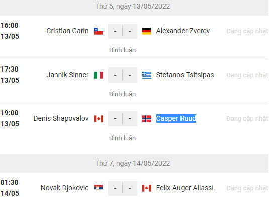 Trực tiếp Rome Masters ngày 5: Zverev giành quyền đi tiếp - 2