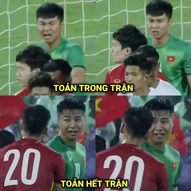 Cuối cùng nụ cười cũng nở trên môi thủ môn Văn Toản.