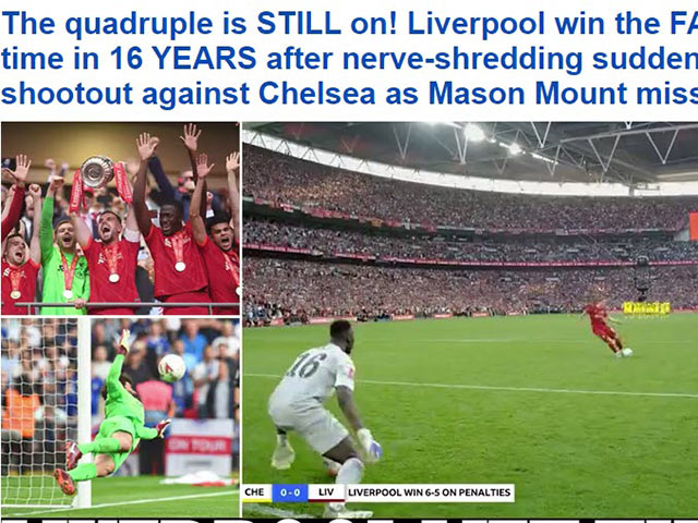 Liverpool lên ngôi FA Cup, báo Anh tin điều kỳ diệu sẽ đến với cú ăn 4