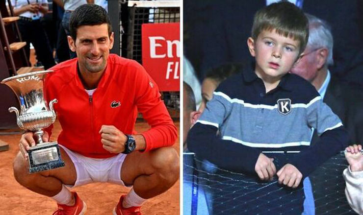 Bố con Novak và Stefan Djokovic cùng đăng quang ở các giải đấu quần vợt tại Italia và Serbia hôm qua (15/5)