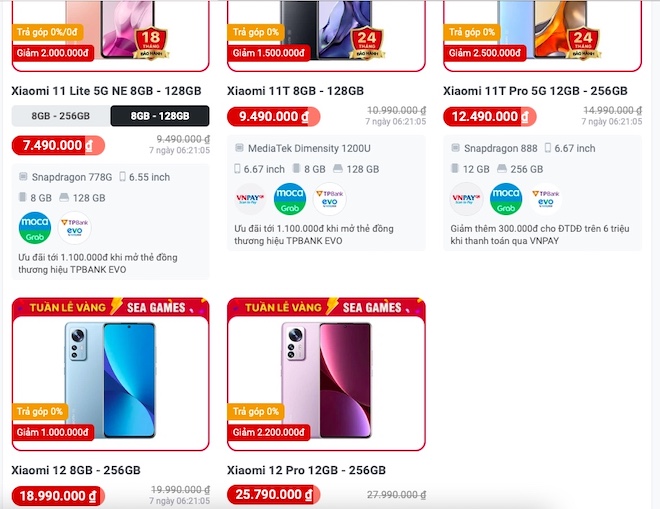 Smartphone Xiaomi đang được giảm giá khá sâu.