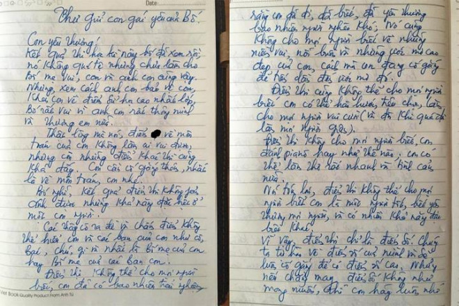 Đến mùa thi, bức thư bố gửi con gái bị điểm kém hot trở lại - 1