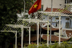 Tin tức trong ngày - Ngỡ ngàng với giàn hoa "độc nhất" ở cây cầu bắc qua sông Tô Lịch