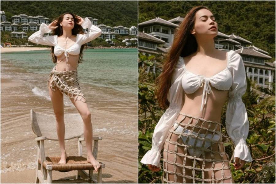 Sao Viet kicks off the beach season with a fishing net outfit - 1