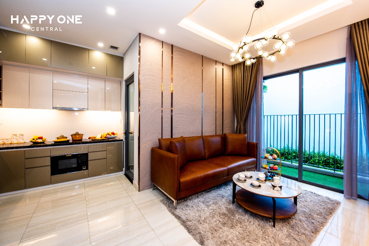 Căn hộ Happy One Central sở hữu thiết kế thông minh, phân khu chức năng riêng biệt mà vẫn hài hòa