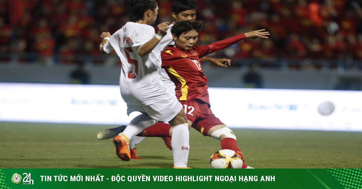 Football video of Vietnam – Myanmar women’s team: A masterpiece with a reverse header, playing Thailand in the SEA Games final