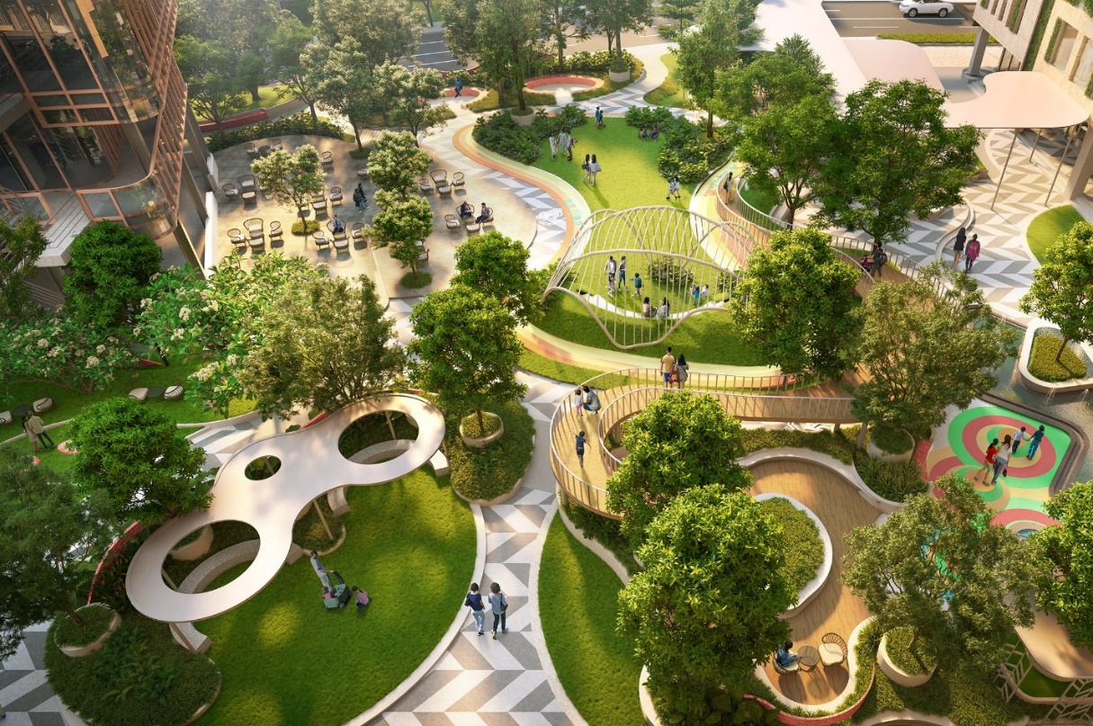 Không gian xanh phủ kín các tiện ích tại dự án Urban Green.