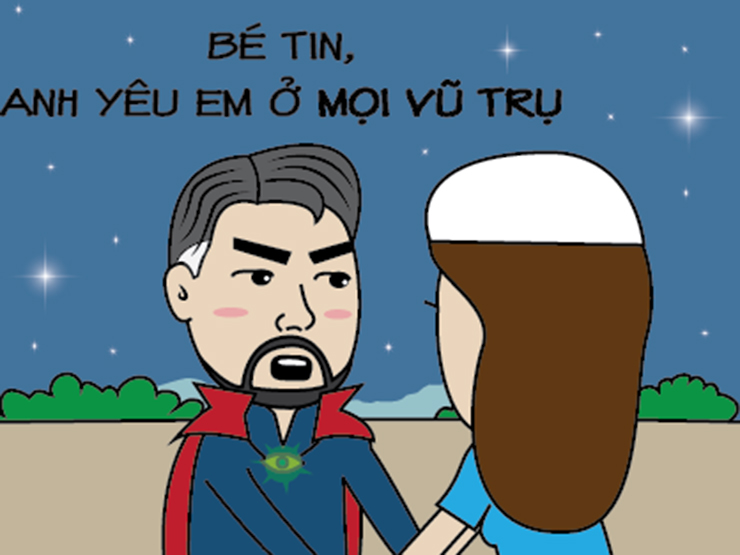 Tranh vui - Cái kết khi anh chàng tỏ ra "ngôn tình" ở đa vũ trụ hỗn loạn