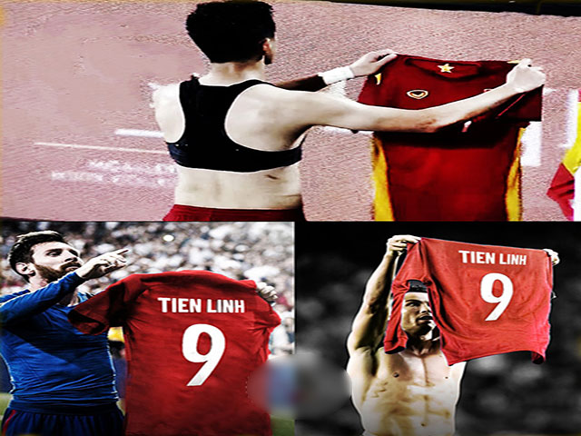 Tranh vui - Ảnh chế: Tiến Linh ghi "bàn thắng vàng", Việt Nam tranh vàng cùng Thái Lan