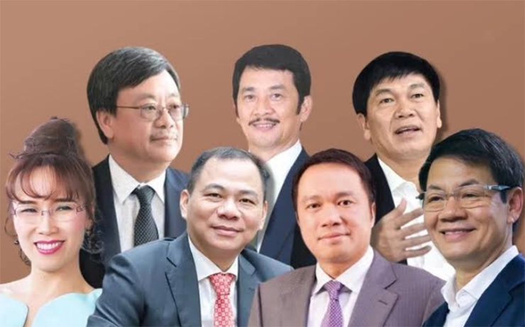 Tài sản của 7 tỷ phú Việt Nam giảm mạnh.
