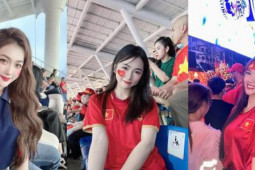 Bạn trẻ - Cuộc sống - Cổ động viên nữ xinh đẹp 'tiếp lửa' trên khán đài trong trận U23 Việt Nam thắng U23 Thái Lan