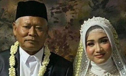 The 65-year-old man married a 19-year-old young wife, willing to spend a lot of money on the wedding - 1