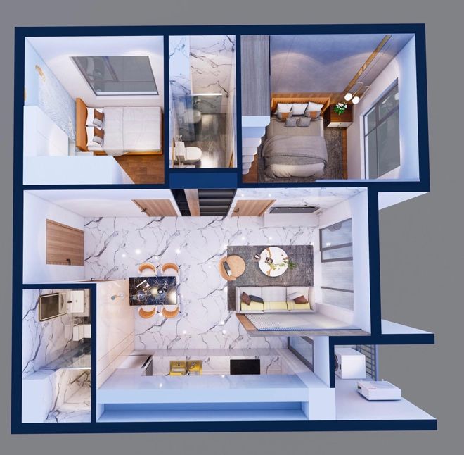 Thiết kế căn hộ rộng rãi, tiện ích cao cấp đảm bảo cho cư dân cuộc sống đủ đầy