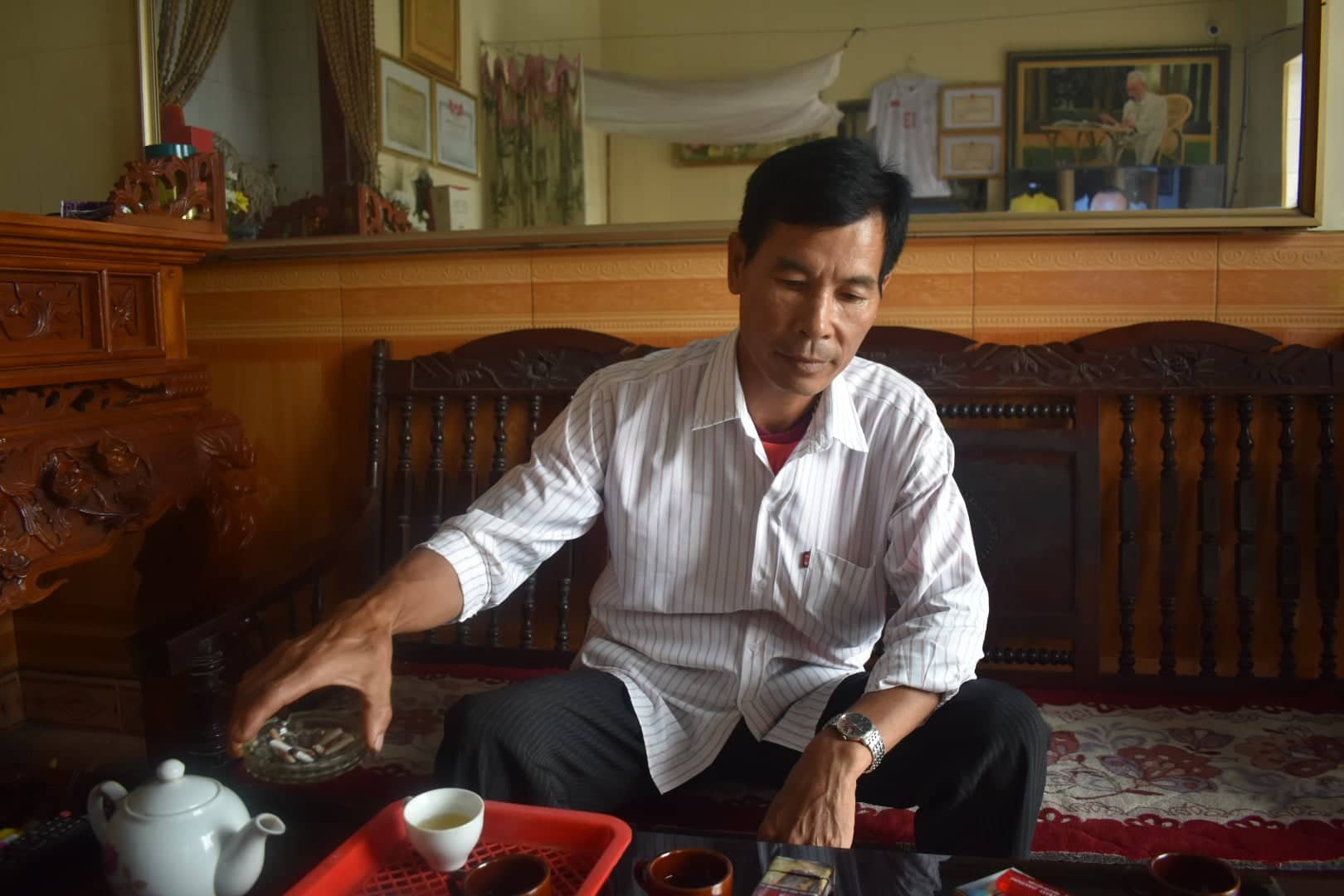 Ông Nhâm Ngoan – bố của cầu thủ Mạnh Dũng cho biết, gia đình ông rất vui và tự hào về con trai