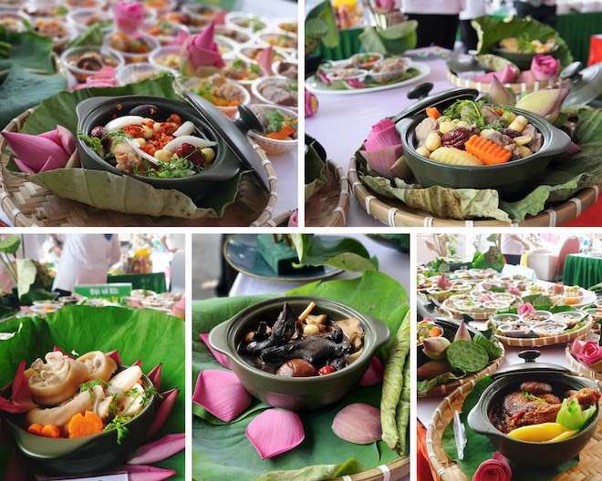 200 dishes from lotus receive "double"  Vietnam and world records - 1