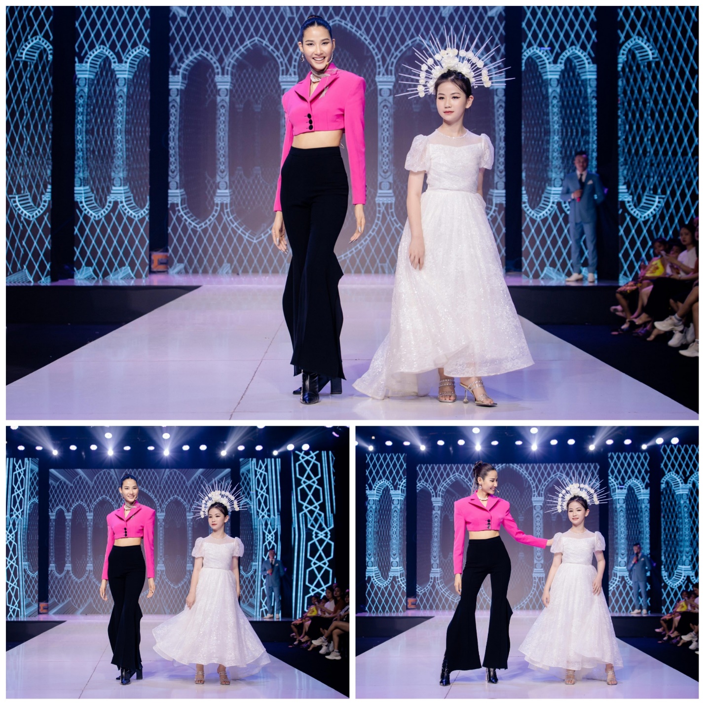 Màn trình diễn đầy tự tin bên cạnh siêu mẫu Hoàng Thùy
