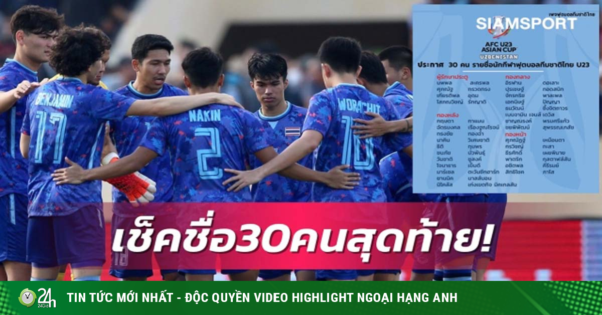 “New general” U23 Thailand summons European stars, rematch U23 Vietnam for the Asian tournament