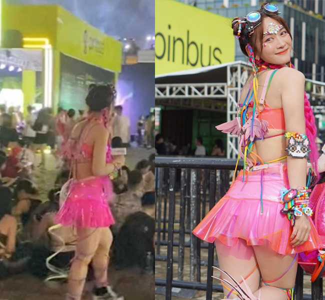 Gần đây Lê Bống đăng tải hình ảnh tham gia một lễ hội âm nhạc. Tuy nhiên, trong hình ảnh của “team qua đường”, vóc dáng của hot girl này lại rất khác biệt với ảnh tự chụp.
