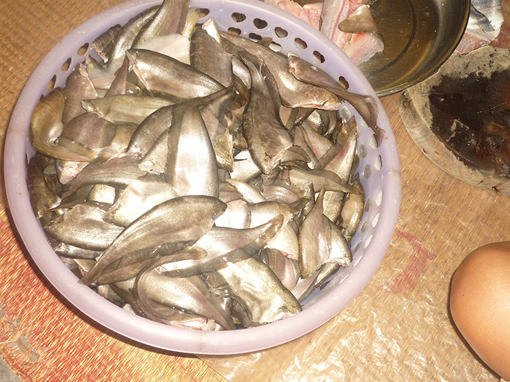 Vừa sản xuất cá giống, Chiến đã bắt đầu kinh doanh mặt hàng khô cá thát lát, cung ứng ra thị trường
