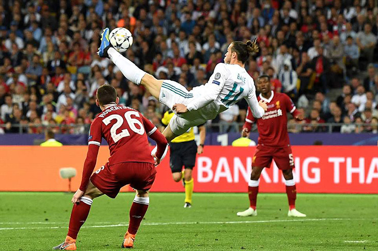 Bale ghi siêu phẩm vào lưới Liverpool giúp Real Madrid thắng 3-1 ở chung kết Champions League năm 2018
