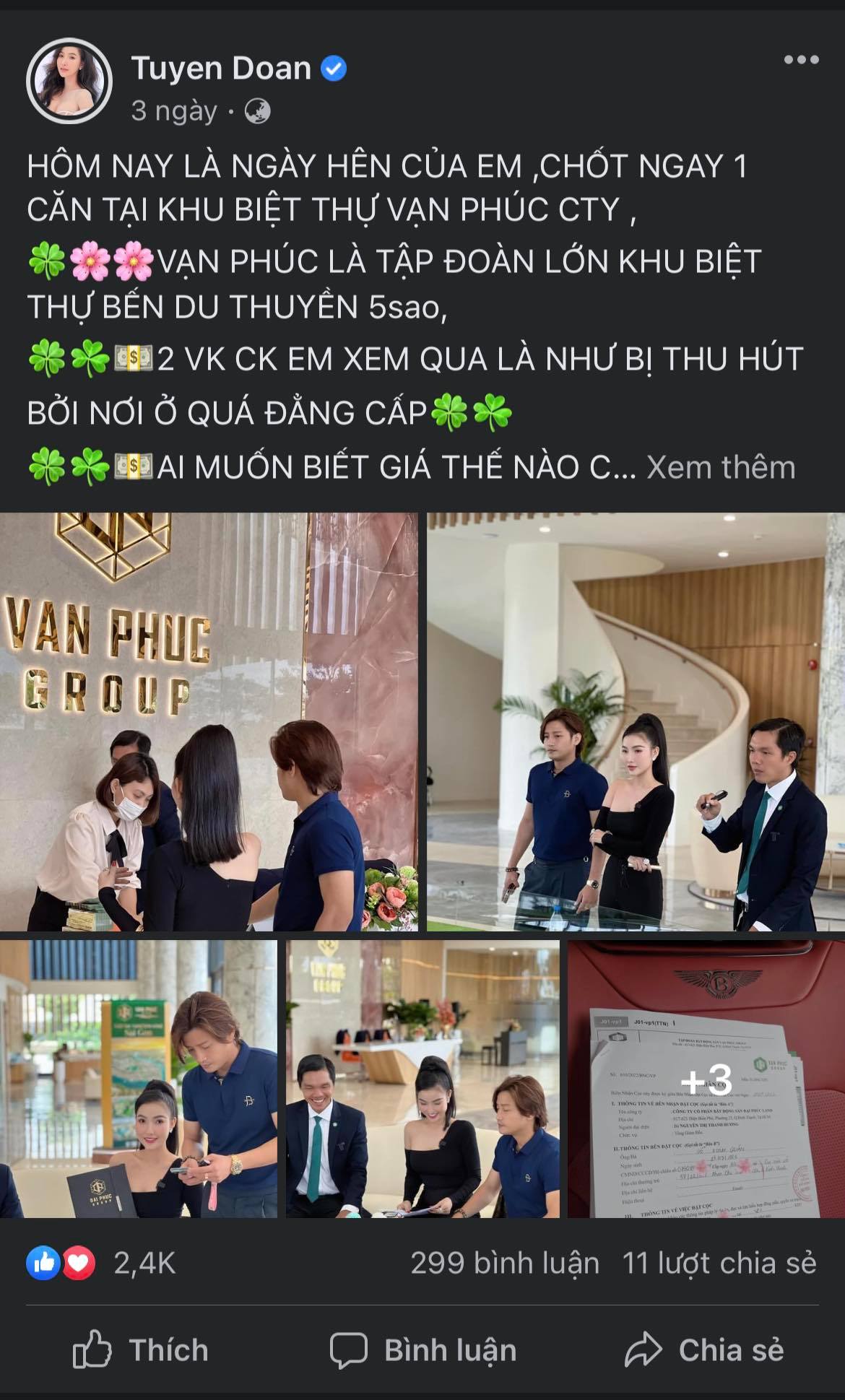 Nữ doanh nhân cũng đã xác nhận và chia sẻ niềm vui khi “sắm” cho mình được căn nhà yêu thích trên trang cá nhân.