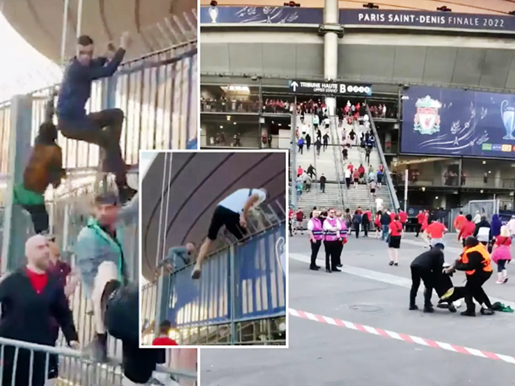 Bóng đá - Chung kết Cúp C1 hóa "ao làng": Fan trốn vé vượt rào, cảnh sát xịt hơi cay đám đông có trẻ em