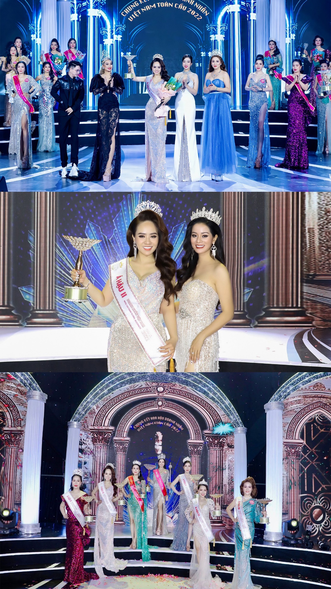 Khoảnh khắc đăng quang ngôi vị Á hậu 2 của thí sinh Lê Thị Hồng Thắm