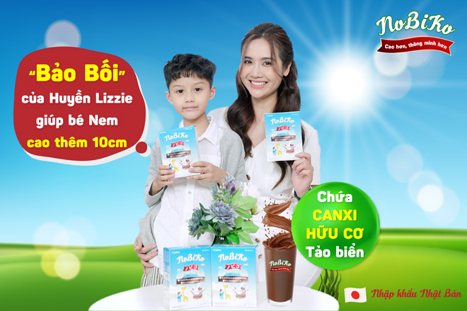 Diễn viên Huyền Lizzie chỉ lựa Nobiko chứa Canxi hữu cơ Tảo biển