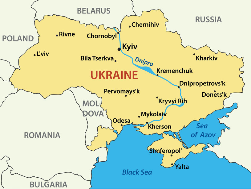 Vị trí của thành phố Kryvyi Rih trên bản đồ Ukraine (Interia)